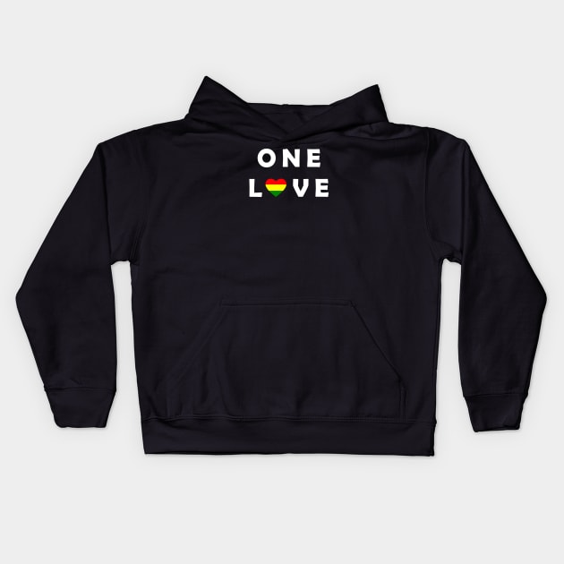 1 Love Music Kids Hoodie by AdiGimbal